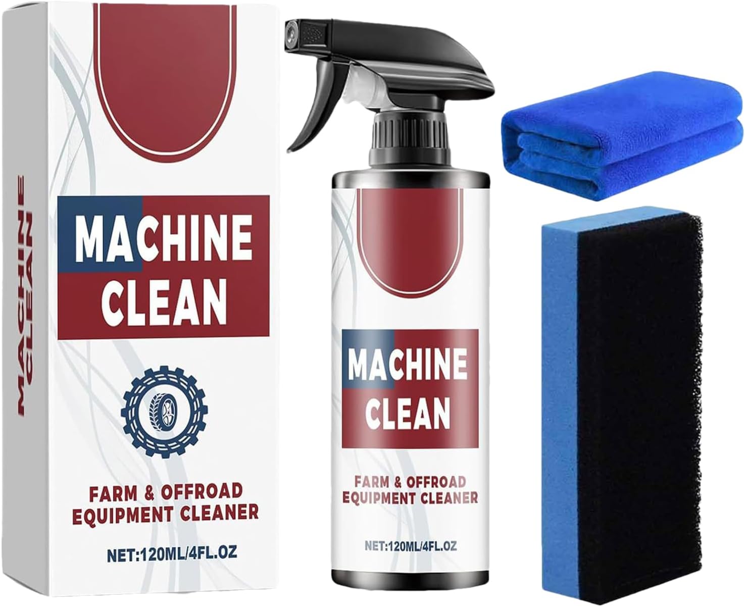 Tire Cleaner Spray, Car Wheel Cleaner Spray, Deep Clean Technology for Cars, Trucks & Motorcycles, All-Natural Formula Removes Stubborn Brake Dust & Grime, Includes Cleaning Brush & Microfiber Cloth