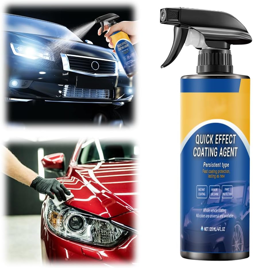 Advanced Car Quick-acting Coating Agent Spray, Car Scratch Wax Polish Waterless Wash,  Quick Effect Coating Agent for Car (1PC)