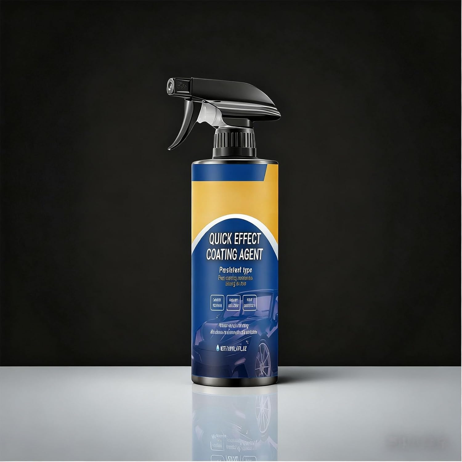 Car Coating Spray, Advanced 3-in-1 High Gloss Restorer & Ceramic Shield,  New Quick-Acting Waterless Wash Polish for Shine & Protection on All Vehicle Paint Colors (1 pcs)