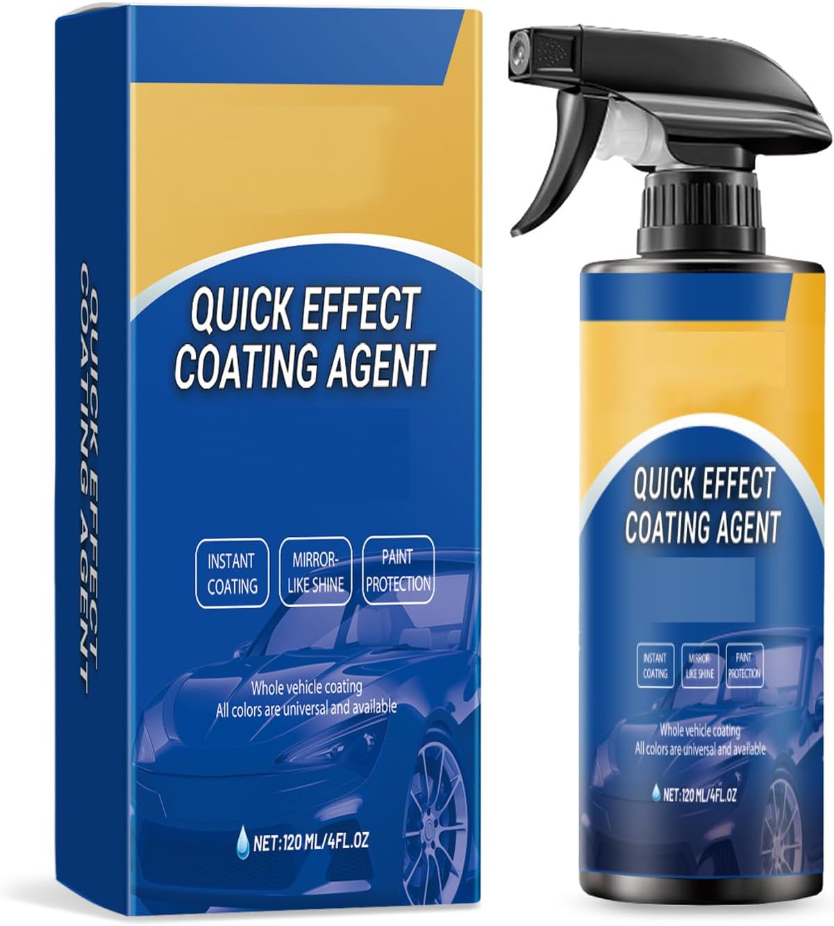 Car Spray, Advanced Car Quick-Acting Coating Agent Spray, Quick Effect Coating Agent for Car, Quick Effect Polish & Shine Protection for Cars Suvs Trucks (1)