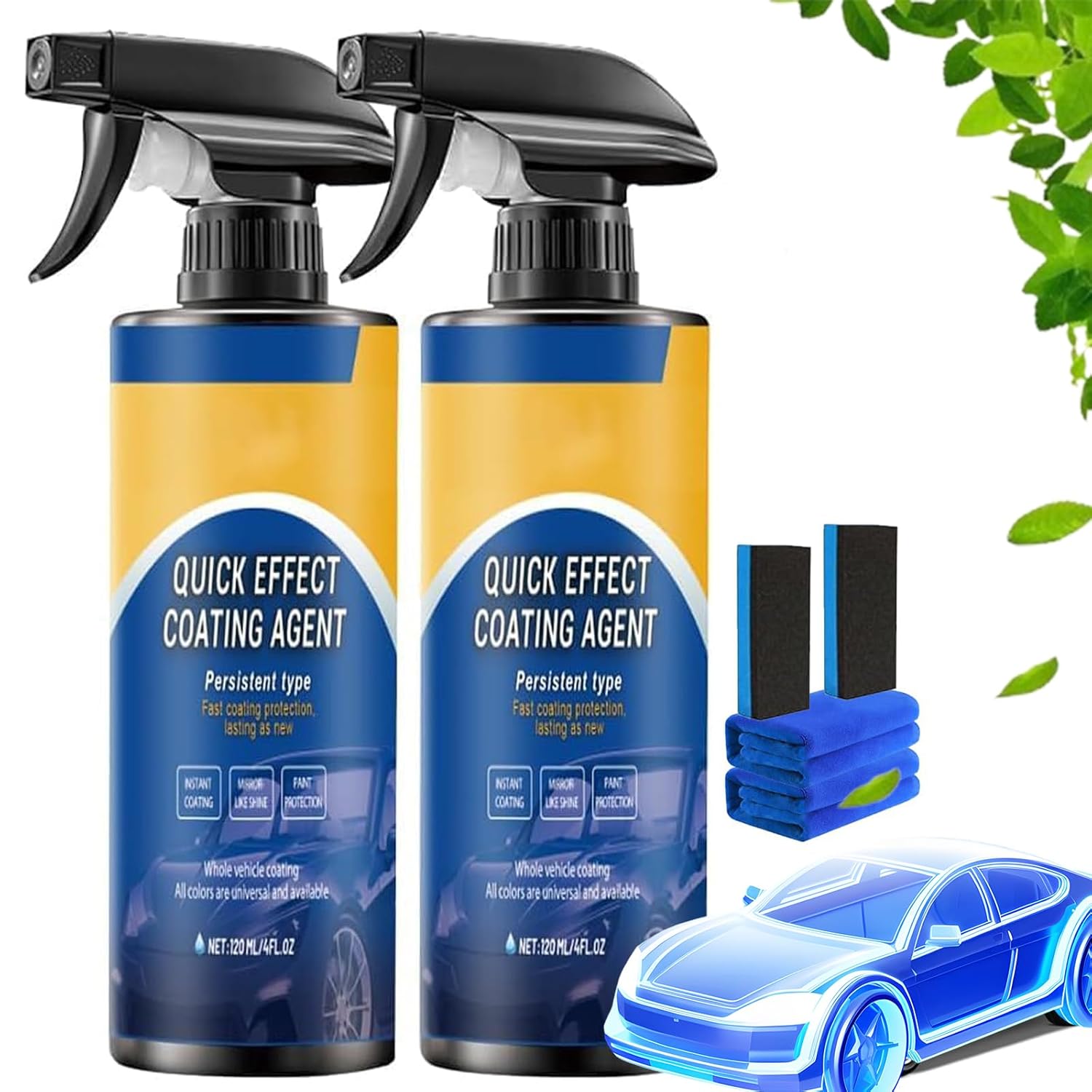 Car Spray,  Car Coating, Quick Effect Coating Agent for Cars, Cars Quick-Acting Coatings Agent Sprays for Shine & Protection, Scratch Polish Waterless Wash
