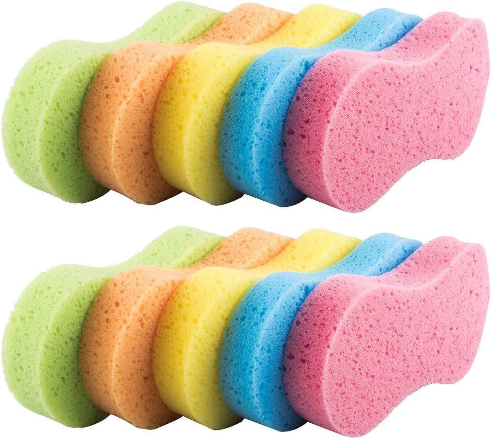 10 Pack Car Wash Sponges Multi-Functional Sponge Multi-Color Cleaning Sponges with Vacuum Compressed Packing