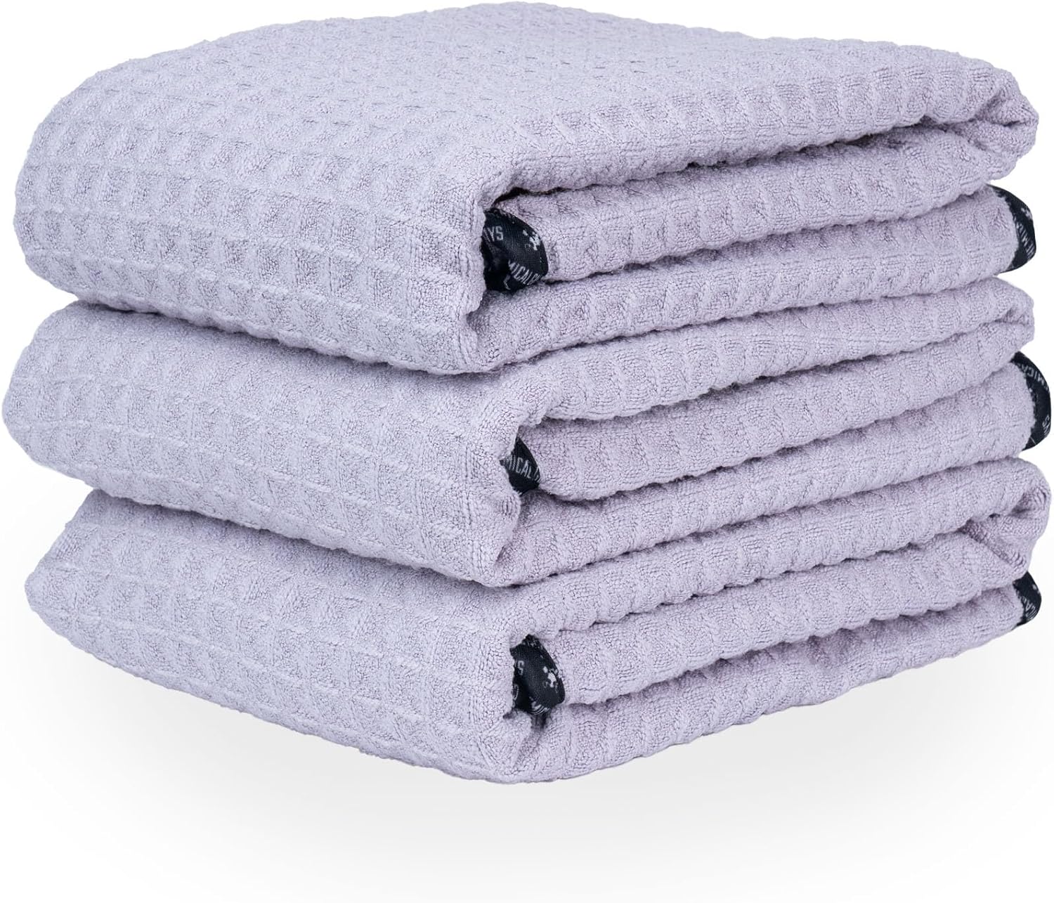 Waffle Weave for Home & Auto Glass, Windows, Mirrors & More, Lavender (25 in. x 36 in.) 3-Pack